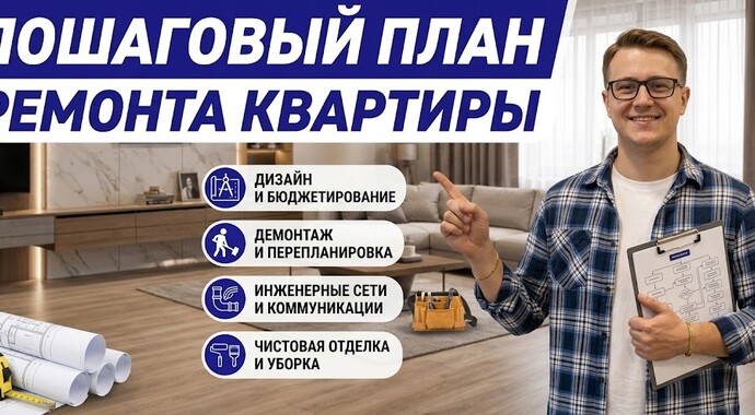 Пошаговый план ремонта квартиры: от проекта до новоселья
