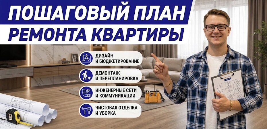 Пошаговый план ремонта квартиры: от проекта до новоселья